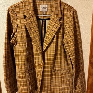 Liverpool Yellow Plaid Blazer